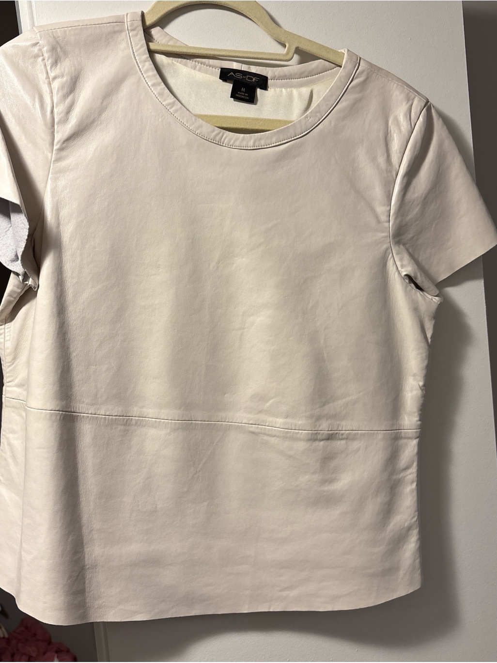 As Df Cream Leather Top